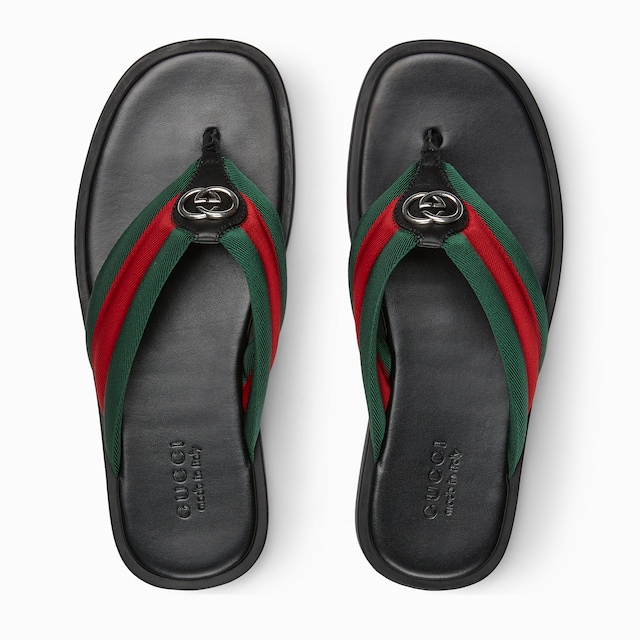 Men's thong sandal with Interlocking G