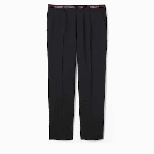 Pantalone in lana con dettaglio cimosa