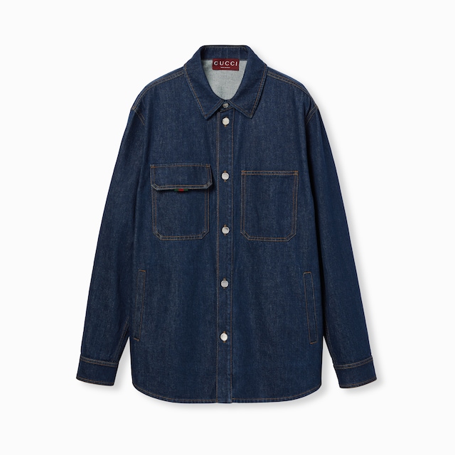 Relaxed fit denim shirt