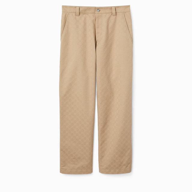 Pantalone in gabardina di cotone GG
