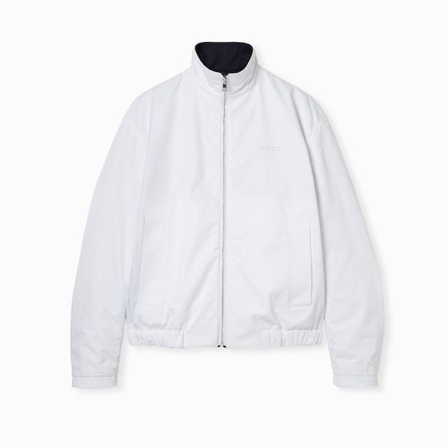 Veste zippée réversible en gabardine de coton