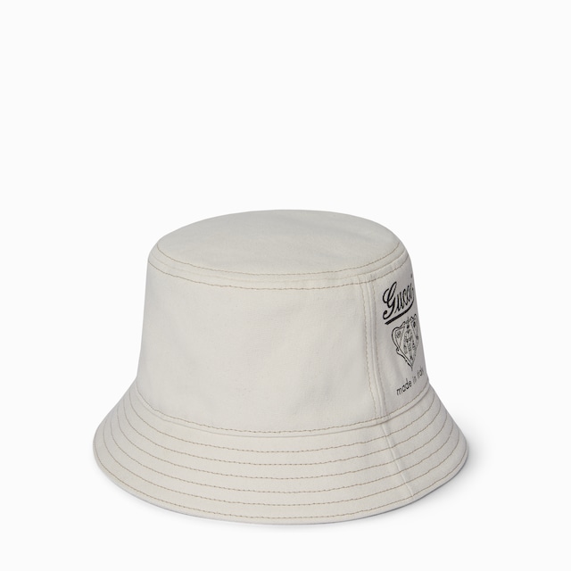 Printed cotton canvas bucket hat