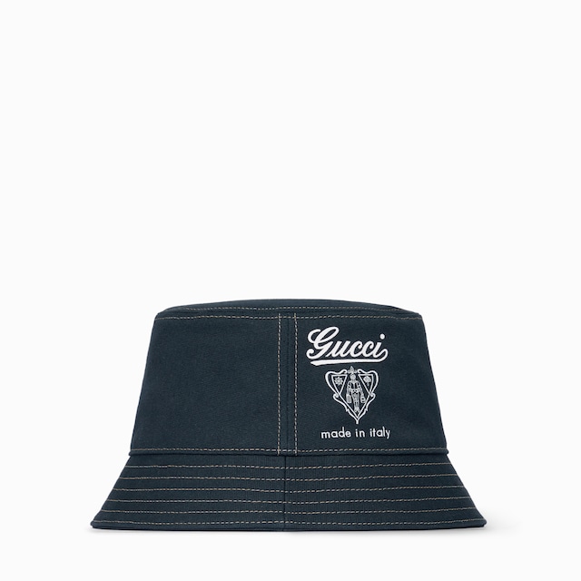 Printed cotton canvas bucket hat