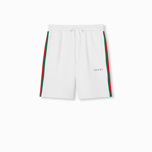 Cotton piquet shorts with Web
