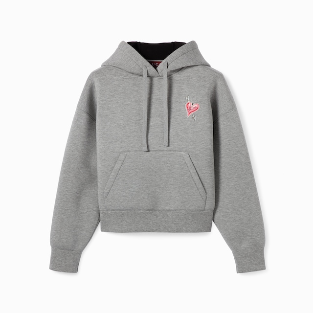Jersey hooded sweatshirt with print