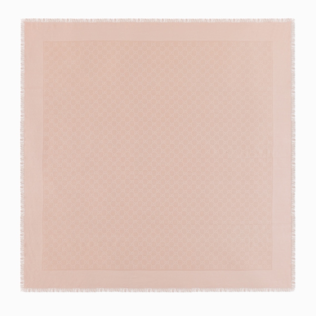 GG cotton silk jacquard shawl