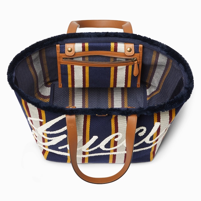 Embroidered medium canvas tote bag