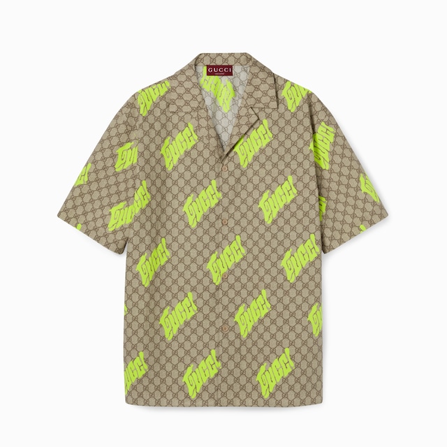 Bowling-Shirt aus Baumwollpopeline mit Print