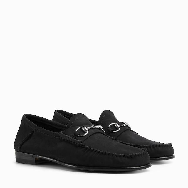 GUCCI 黒　革のローファー38 グッチ GUCCI】グッチ ホースビット ローファー レザー ラグソール
