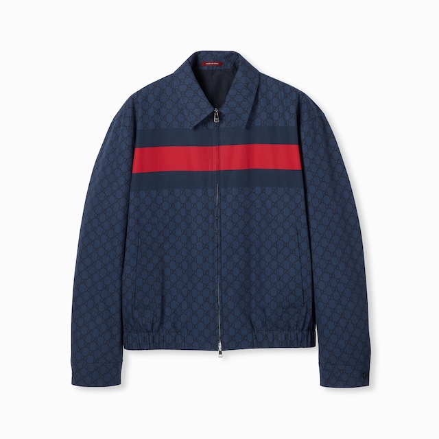 Veste en popeline de coton GG avec bande Web