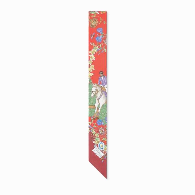 Allover floral print silk ribbon