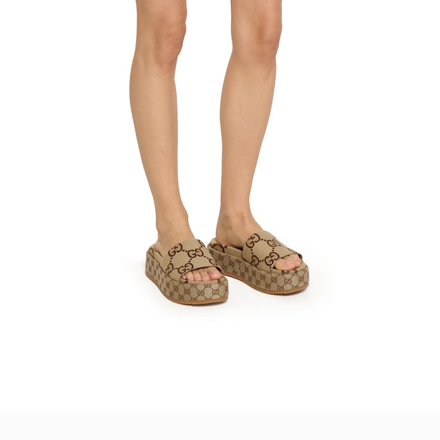 Women's platform slide sandal
