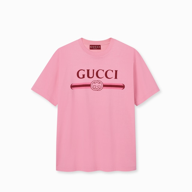 プリント コットンジャージー Tシャツ