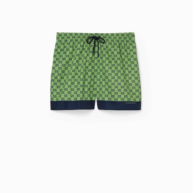 Printed poplin tech swim shorts