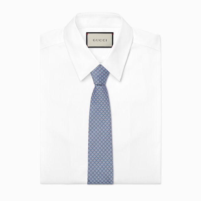 Double G silk jacquard tie