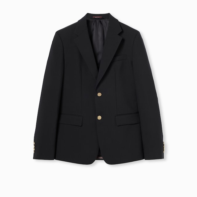 Single-breasted wool jacket