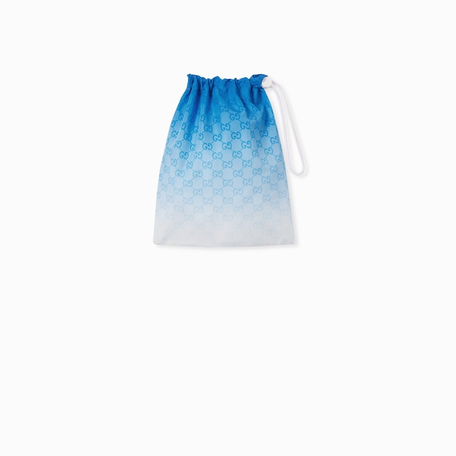 Printed technical poplin swim shorts