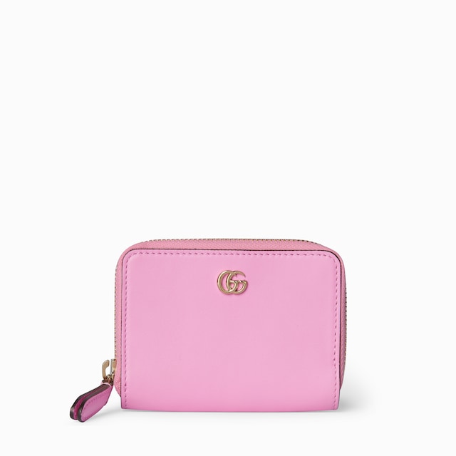 GG Marmont mini zip wallet with Flora