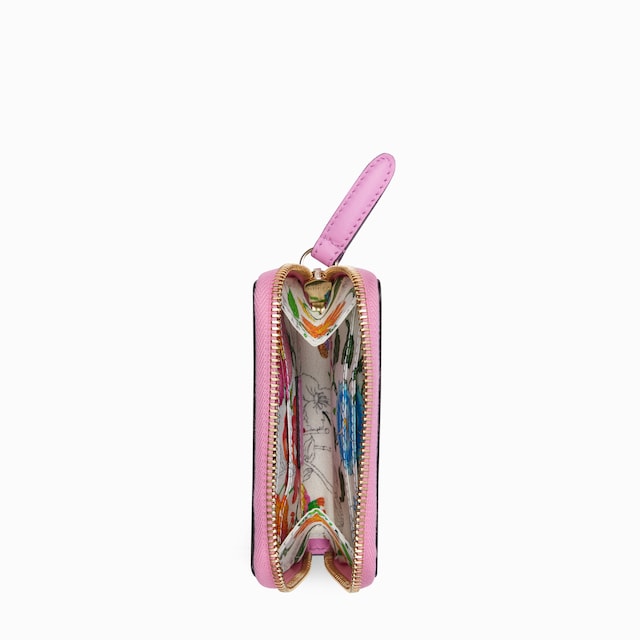 GG Marmont mini zip wallet with Flora