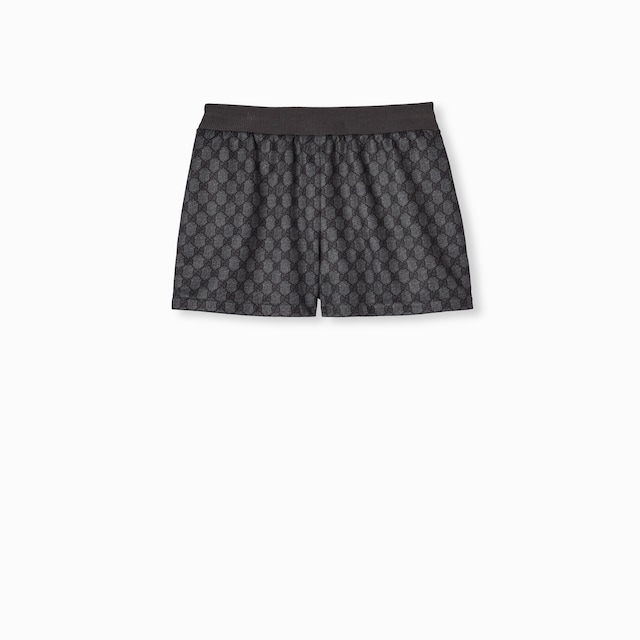 Printed technical jersey shorts
