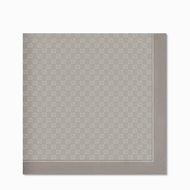 Laminated printed silk twill carré