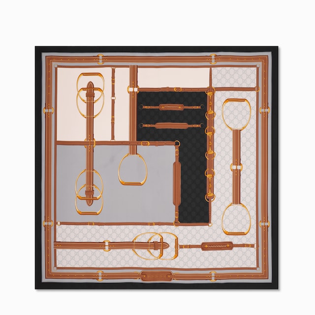 Printed silk twill carré