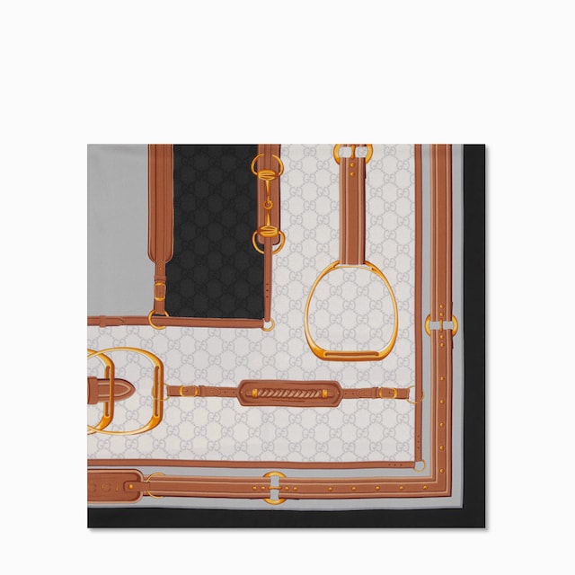 Printed silk twill carré