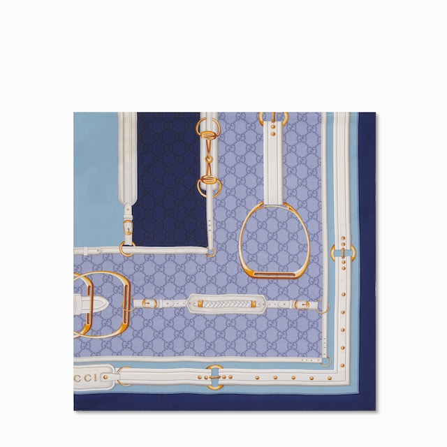 Printed silk twill carré