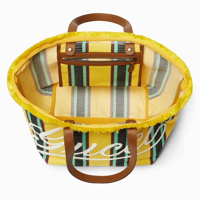 Embroidered medium canvas tote bag