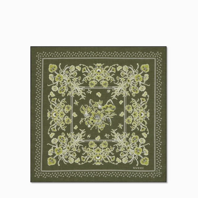 Printed cotton pocket square
