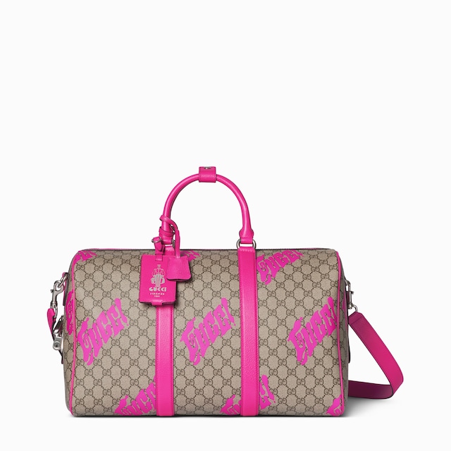Medium duffle bag with print