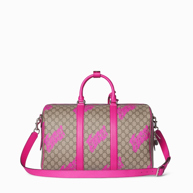 Medium duffle bag with print