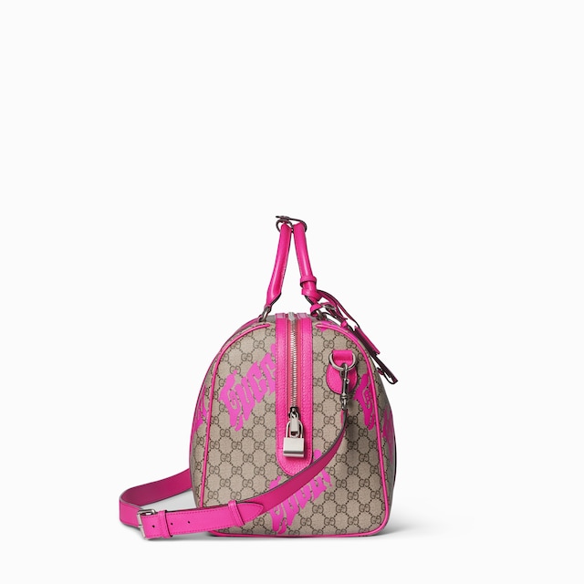 Medium duffle bag with print
