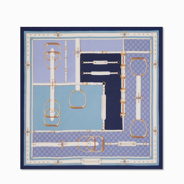 Printed silk twill carré