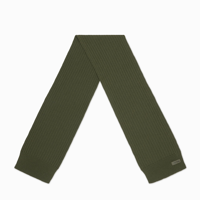 Knit wool scarf with logo