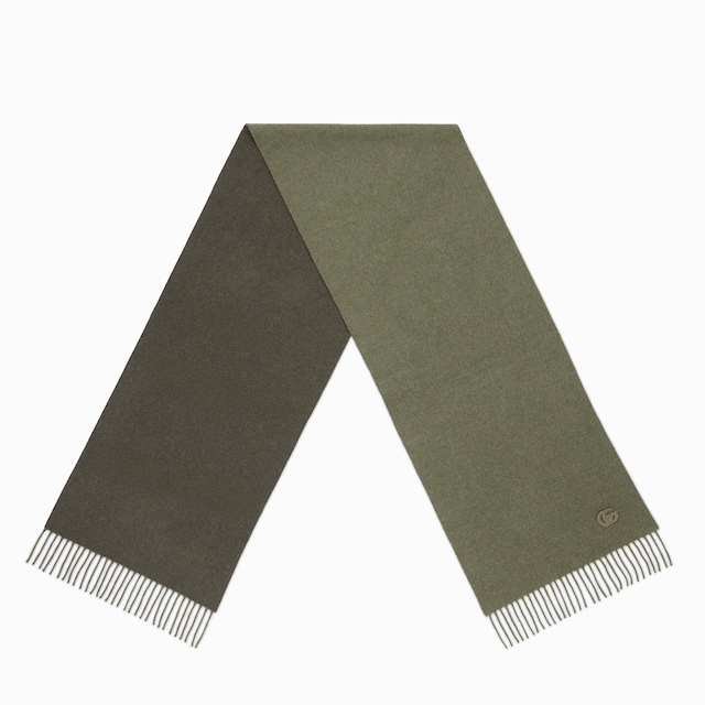 Cashmere scarf with patch