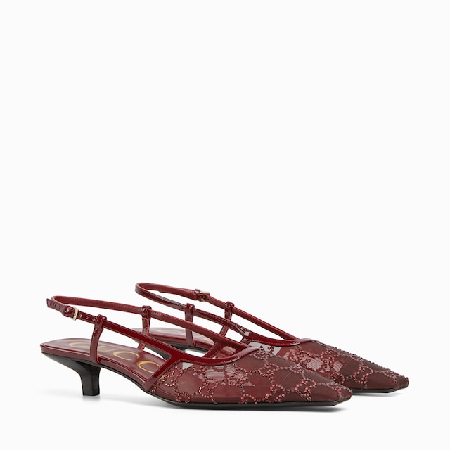 Women's GG crystal slingback pump