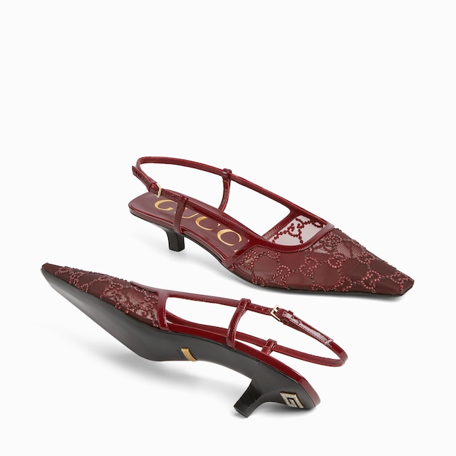 Women's GG crystal slingback pump