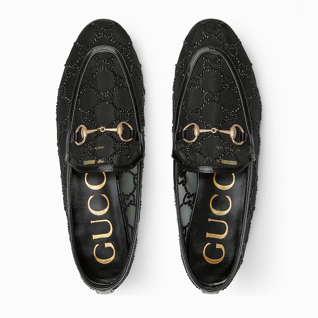 Women's GG crystal Gucci Jordaan loafer
