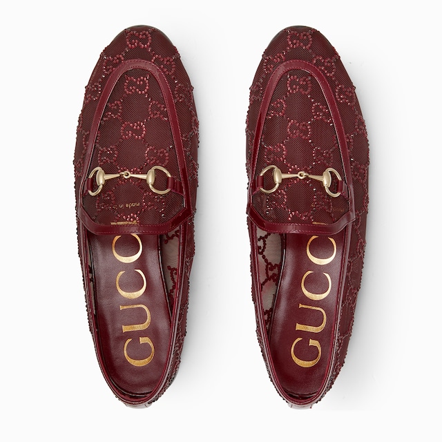 Women's GG crystal Gucci Jordaan loafer