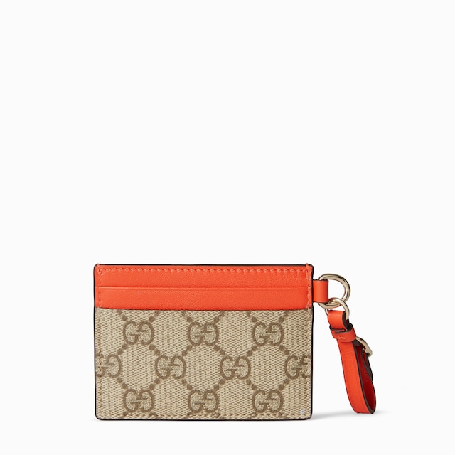 GG Emblem card case with strap