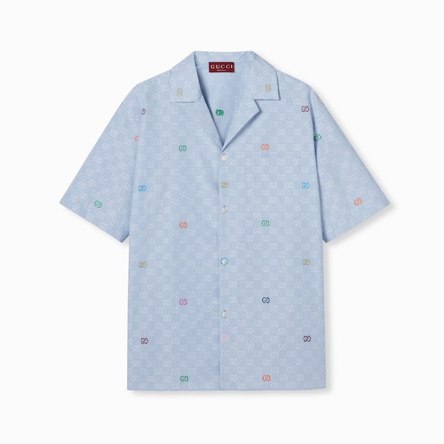Bowling-Shirt aus gestreifter Baumwolle