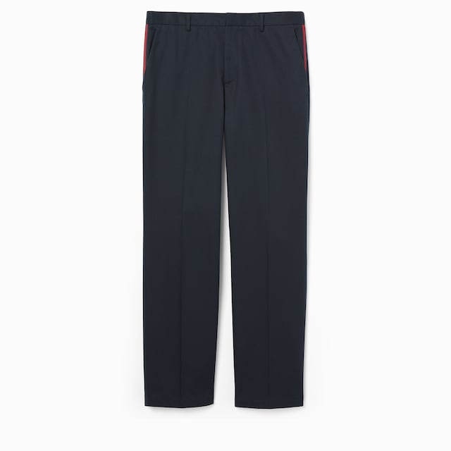 Pantalone in twill di cotone con dettaglio Web