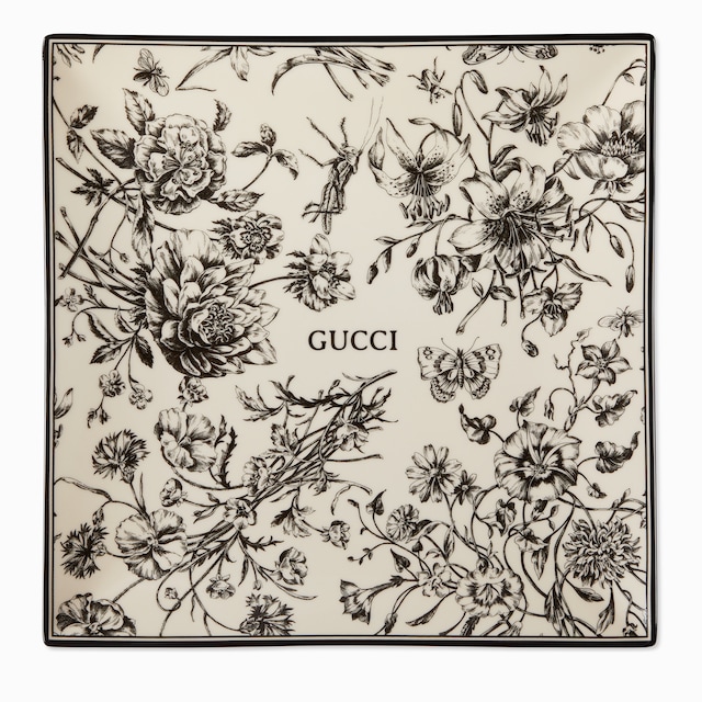 Gucci Flora Sketch print large trinket tray