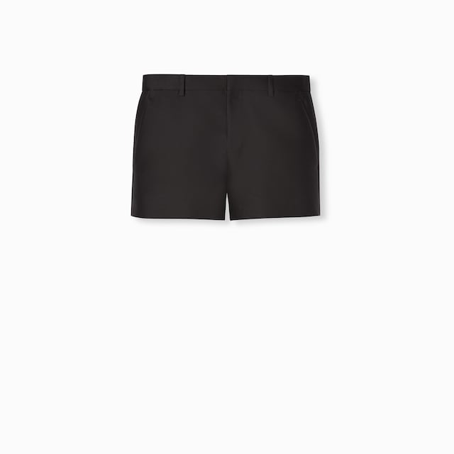 Wool silk gabardine shorts