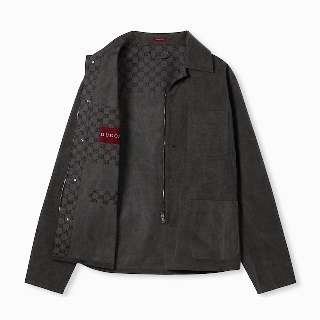 Veste en toile de coton délavé