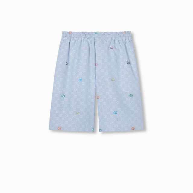 Short en coton à rayures