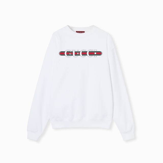 Cotton jersey sweatshirt with print