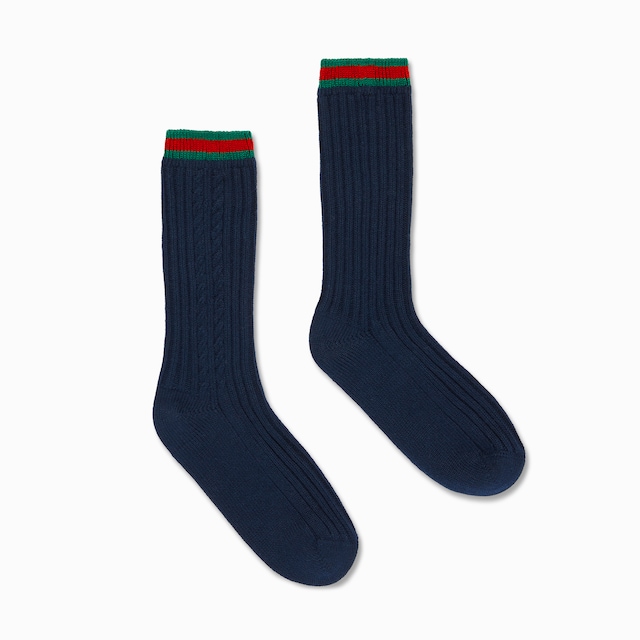 Chaussettes pour enfant en coton avec bande Web