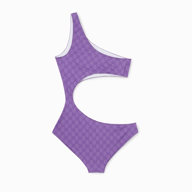 Printed GG stretch jersey swimsuit